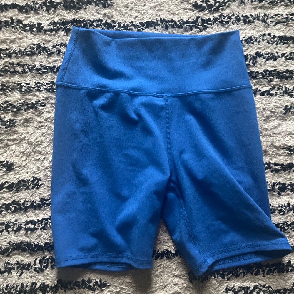 blue biker shorts